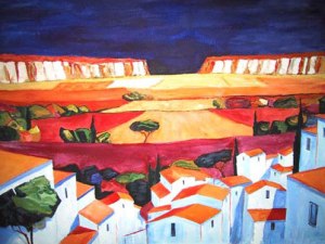 White Houses with Red Roofs