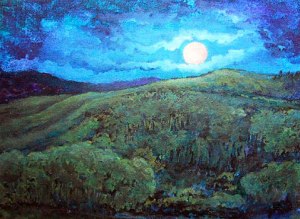 Full Moon Wolf Mountain