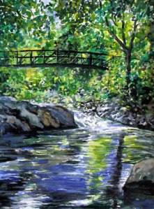 Watercolor painting of Boulder Creek