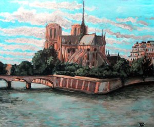 Plein Air Painting of Notre Dame
