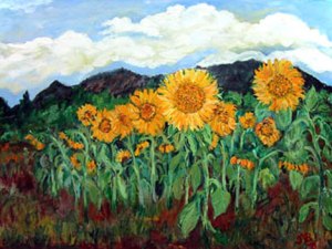 Sunflowers by Boulder artist Tom Roderick
