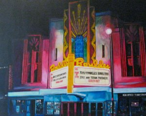 Portrait of Boulder Theater by Boulder artist Tom Roderick