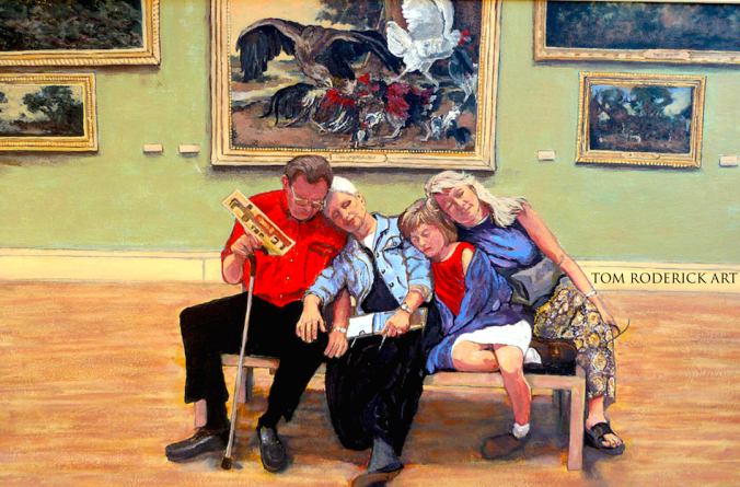 Nap Time at the Louvre Tom Roderick Fine Art.png