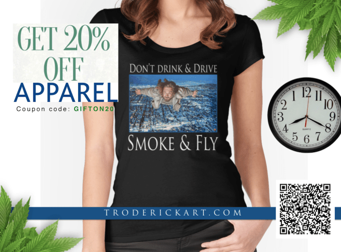 coupon code GIFTON20 apperal promo troderickart.com