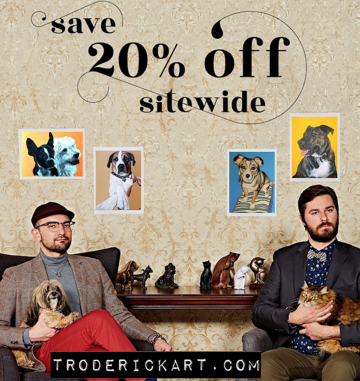 Coupon code TIMEOFF promo troderickart.com
