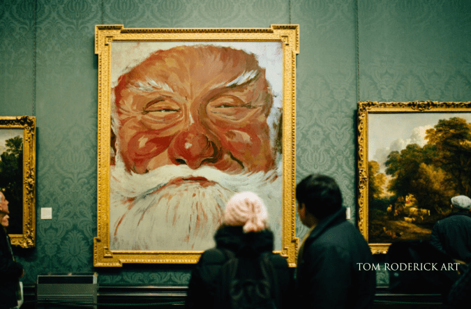 Portrait of Santa by Boulder portrait artist Tom Roderick