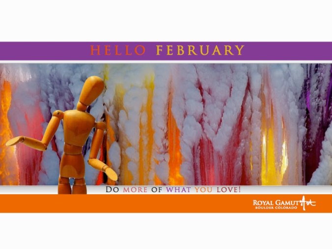 Hello February Promo Royal Gamut Art