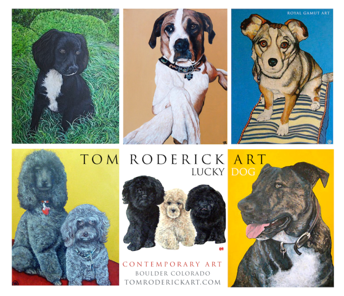 Lucky Dog portraits promo by Tom Roderick Art