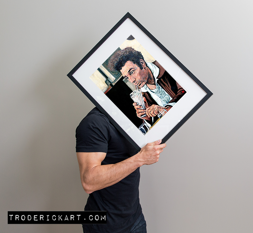 Portrait of Kramer drinking a milkshake