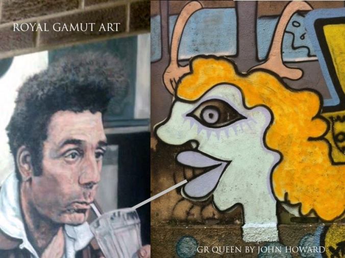 Kramer drinking a milkshake