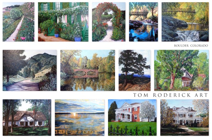 collage of landscape paintings by TR
