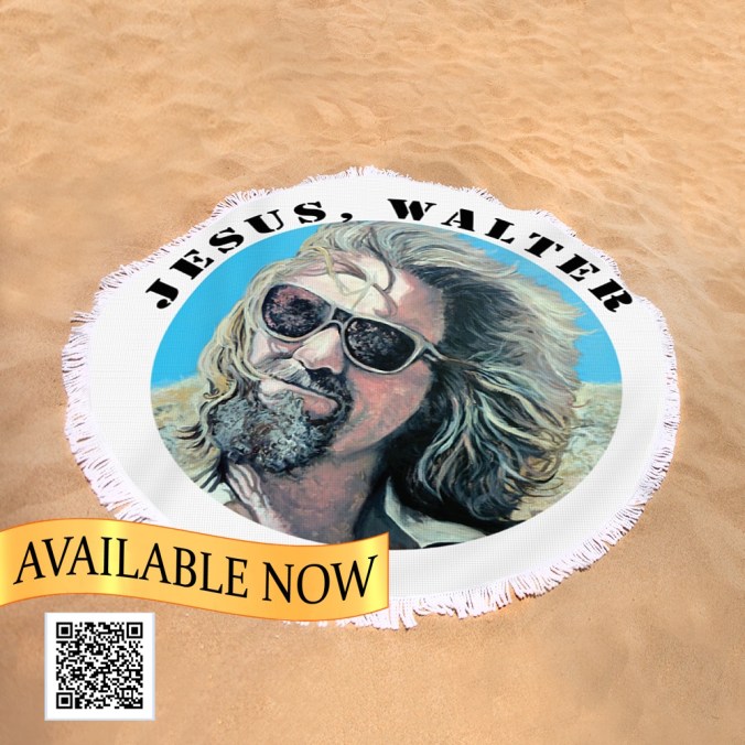 Jesus Walter round beach towel