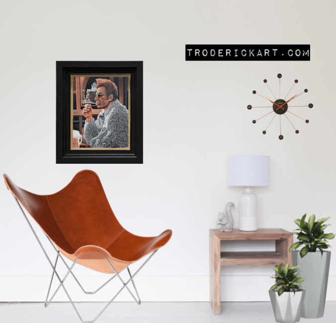 Portrait of Cosmo Kramer by Boulder artist Tom Roderick.