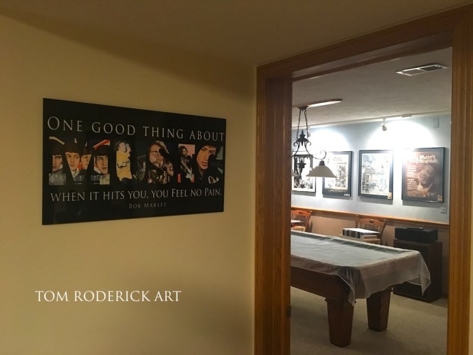 Tom Roderick's Artwork displayed on wall clients wall in Salina, Kansas.