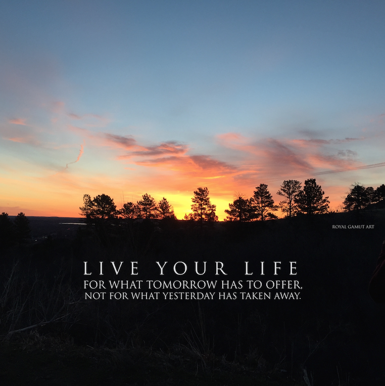 Sunrise Boulder Colorado Live Your Life by Royal Gamut Art