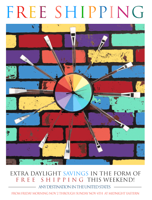 Daylight Savings Promo Free Shipping