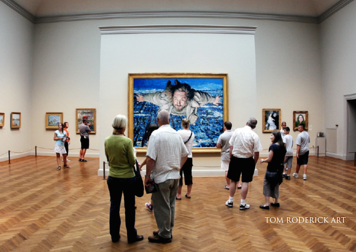 The Flying Dude by Boulder portrait artist Tom Roderick