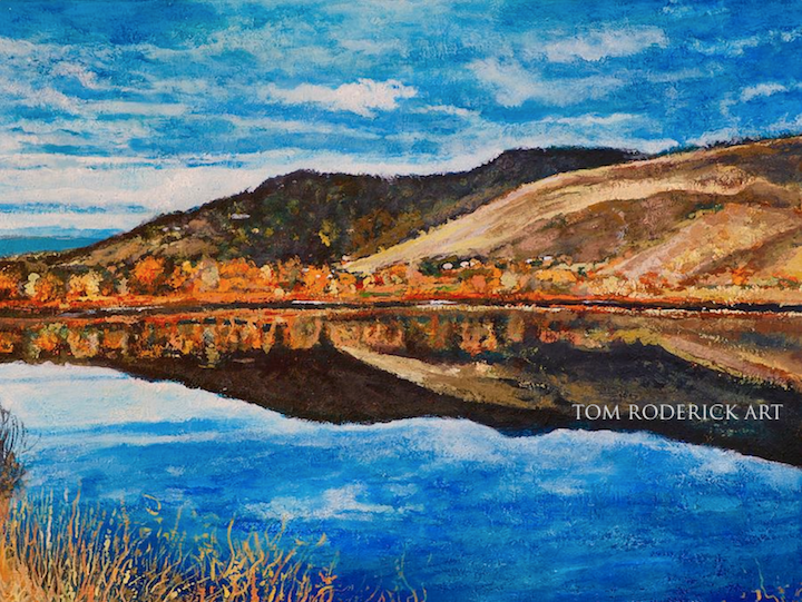 Portrait of Wonderland Lake, Boulder Colorado by Boulder artist Tom Roderick.