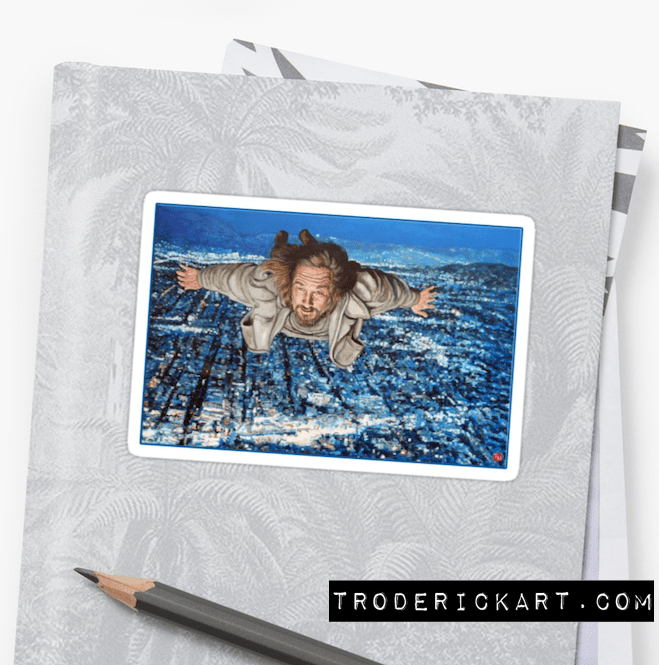 Come Fly with Me sticker by Boulder portrait artist Tom Roderick.