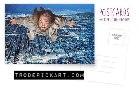 Come Fly with Me Postcard by Boulder portrait artist Tom Roderick.