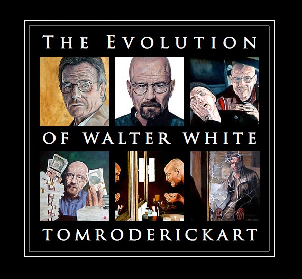 The Evolution of Walter White by Boulder portrait artist Tom Roderick.