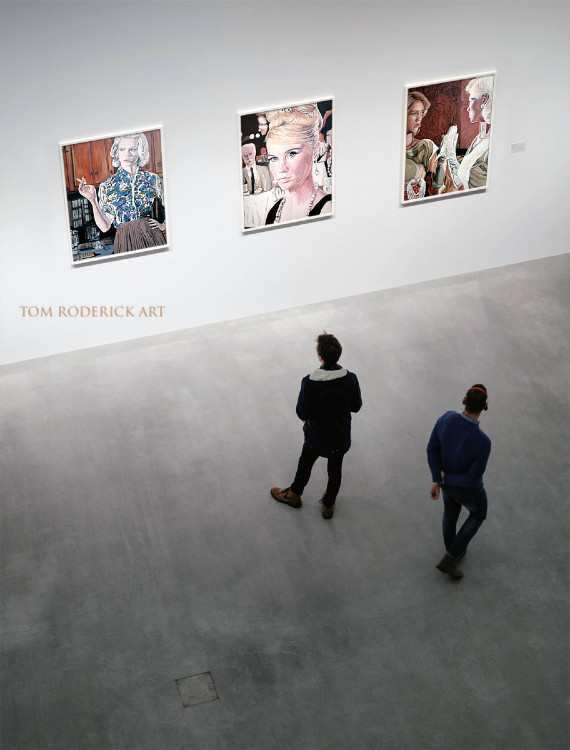 Gallery of Betty Draper portraits by Boulder portrait artist Tom Roderick.