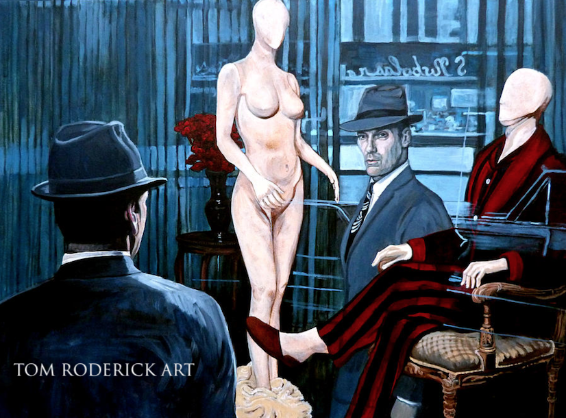 You only live twice by Boulder portrait artist Tom Roderick.