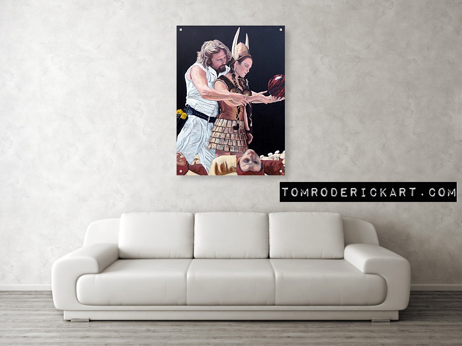 The Dude and Maude portrait printed on acrylic prints by Tom Roderick Art.