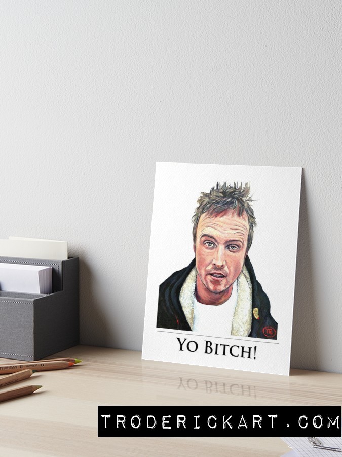 Yo Bitch Art board portrait of Jesse Pinkman by Boulder portrait artist Tom Roderick.