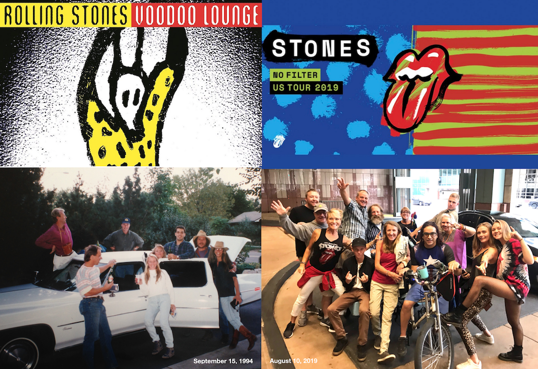 Rolling Stone concert then and now family photo