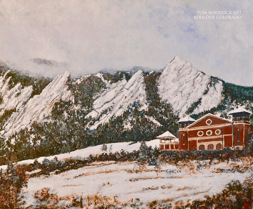 Chautauqua - Winter Late Afternoon by Boulder artist Tom Roderick.