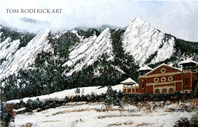 Chautauqua - Winter, Late Afternoon by Boulder artist Tom Roderick.
