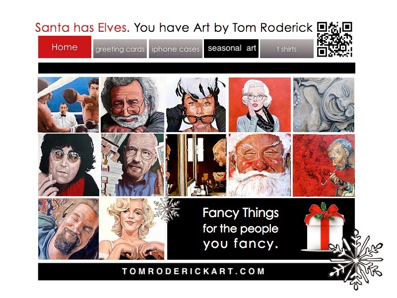 Holiday promo for Tom Roderick Art