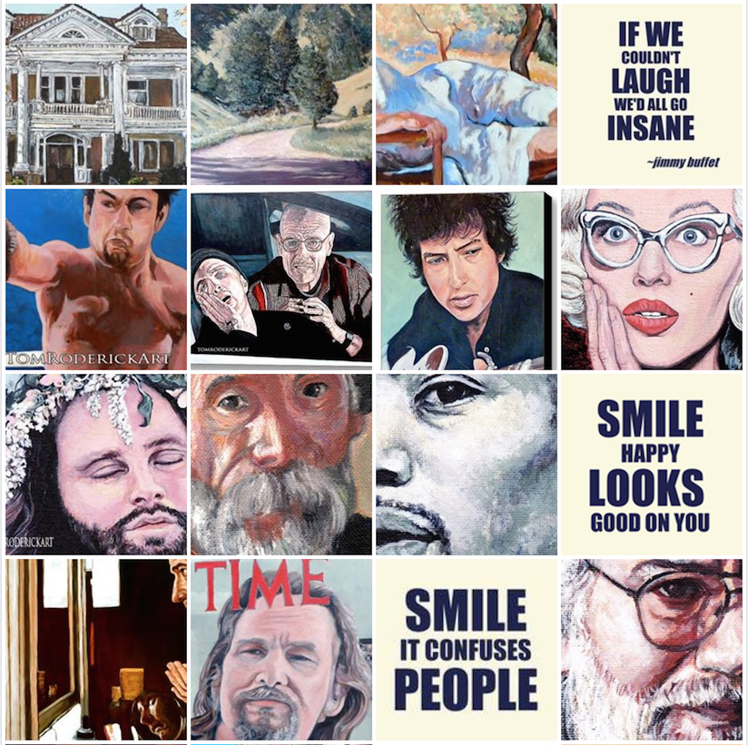 Choose happy artwork by Boulder artist Tom Roderick.