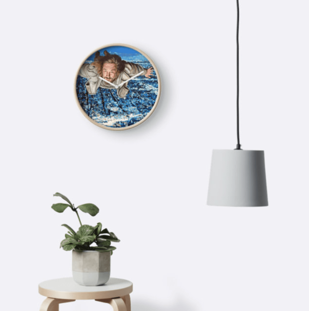 Come Fly with Me Clock by Boulder portrait artist Tom Roderick.
