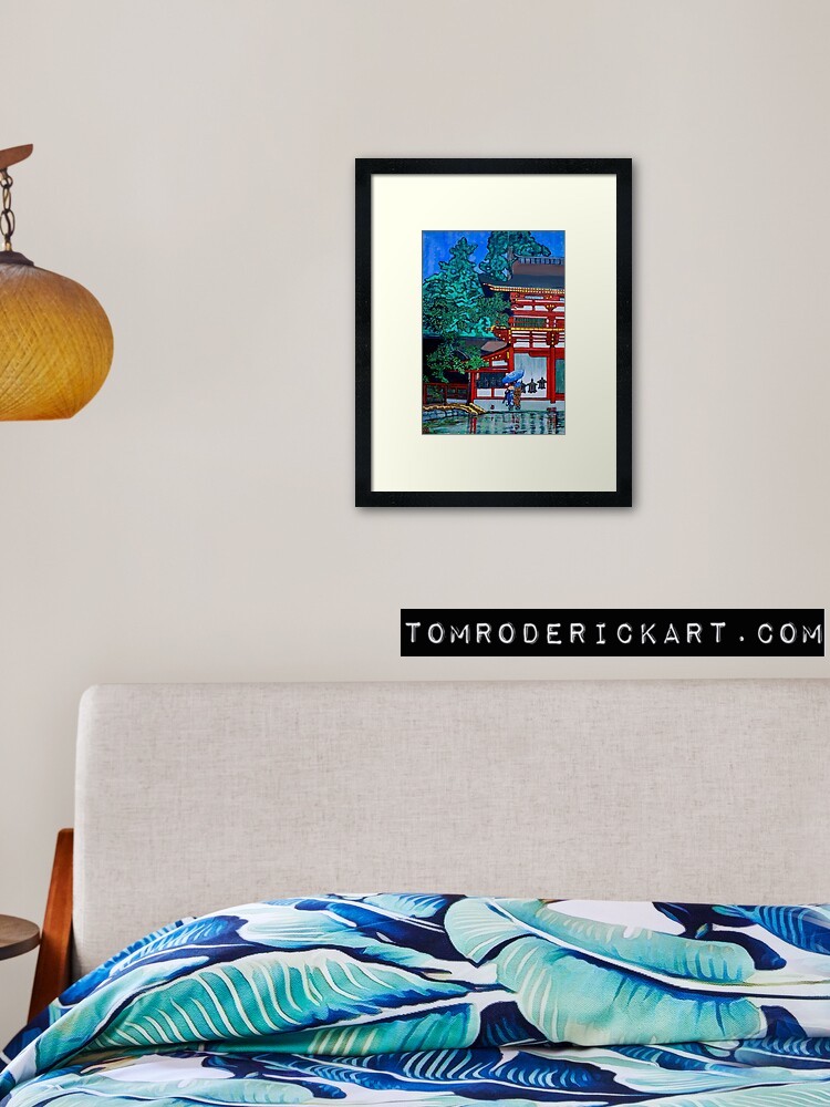 Framed Print of Tom Roderick's interpretation of Artist interpretations of Kasuga Shrine, Nara