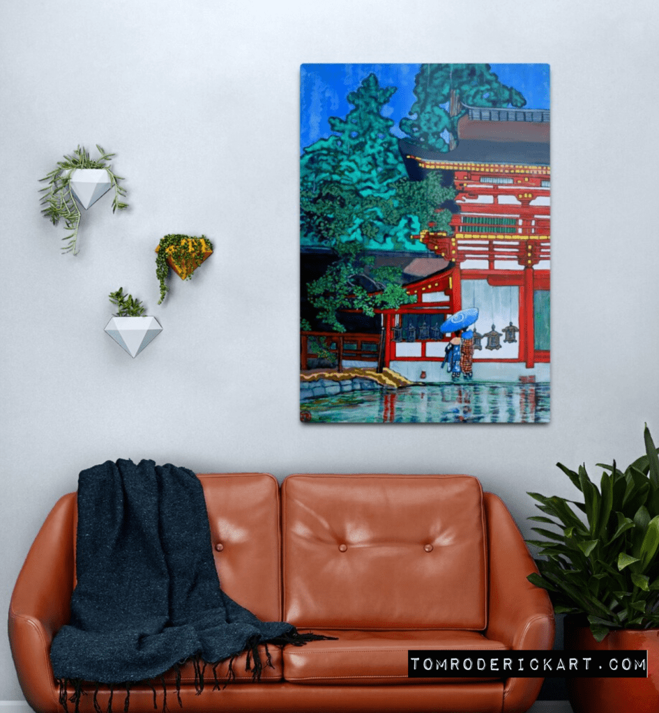 Print of Tom Roderick's interpretation of Artist interpretations of Kasuga Shrine, Nara