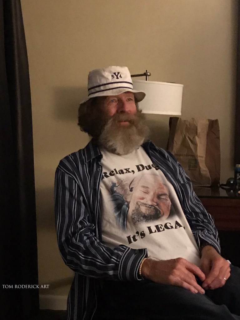 Boulder artist Tom Roderick trusting in the universe.