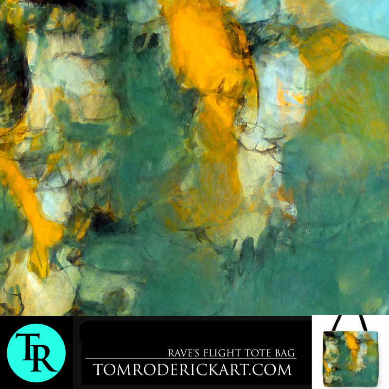 Rave's Flight tote bag by Boulder artist Tom Roderick.