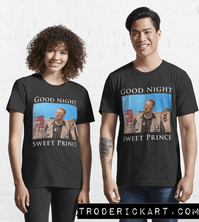 Good Night Sweet Prince t-shirt by Tom Roderick Art