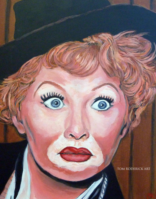 Portrait of Lucille Ball by Boulder portrait artist Tom Roderick.