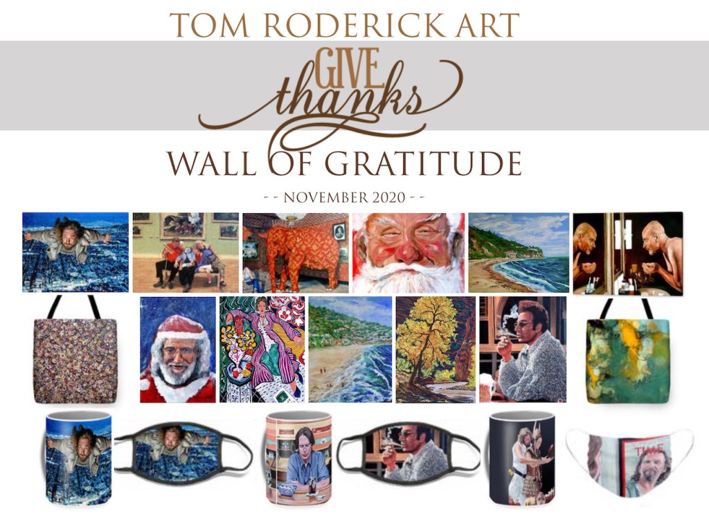 gratitude Wall November 2020 Tom Roderick Art